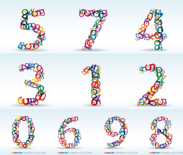 数字组成的数字矢量素材