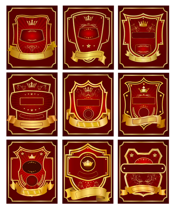 {华丽的瓶贴}矢量素材