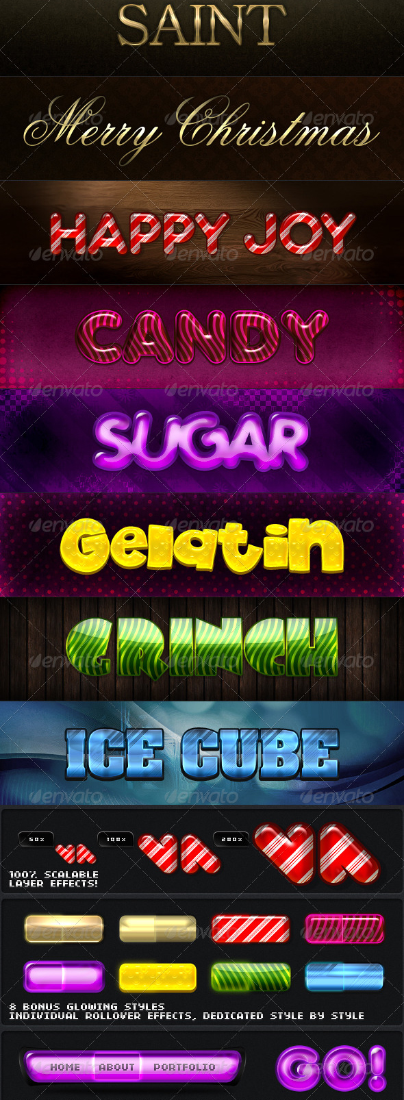 糖果色，质感ps图层样式（很给力！！！）