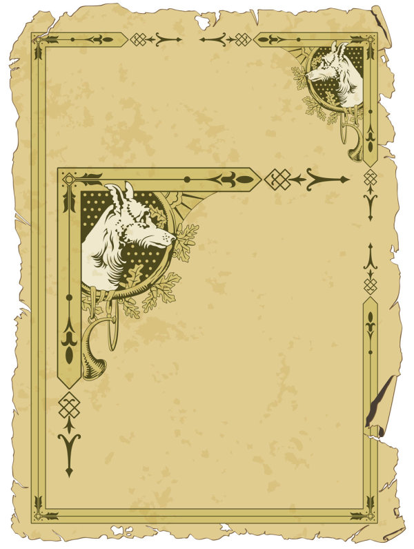 老式经典图案与边框02&mdash;&mdash;矢量素材