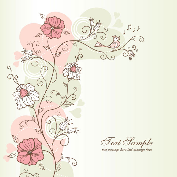 精美手绘花纹背景04&mdash;&mdash;矢量素材