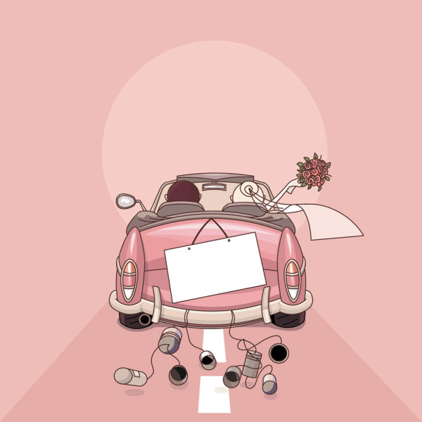 漫画风格婚礼元素03&mdash;&mdash;矢量素材