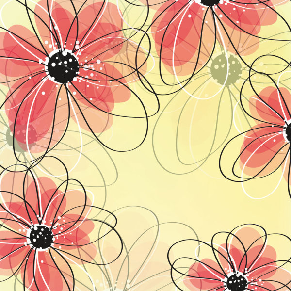 花卉图案04&mdash;&mdash;矢量素材