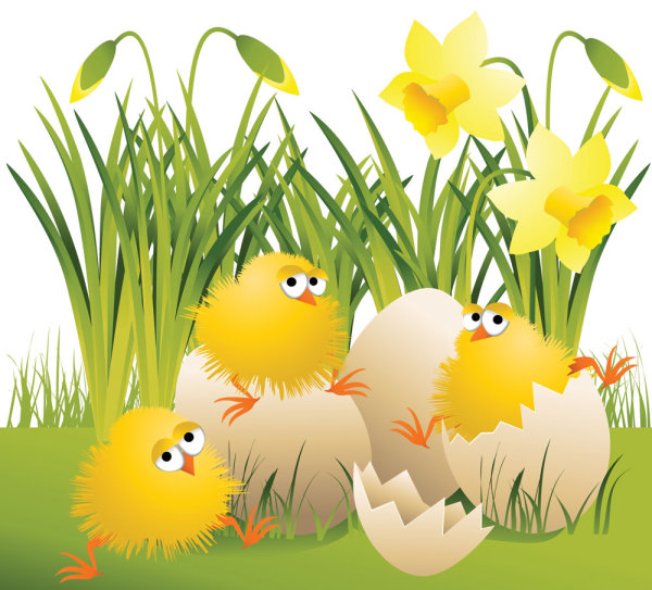 卡通小鸡破壳05&mdash;&mdash;矢量素材