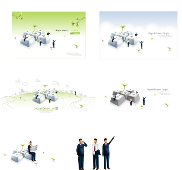 Business Person illustrator vector material