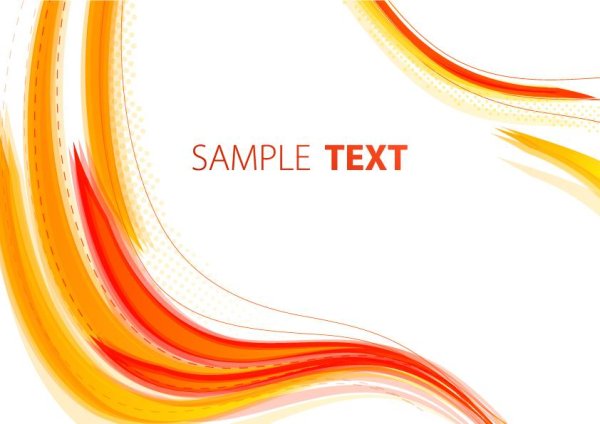 红色流动曲线文本框矢量素材-2