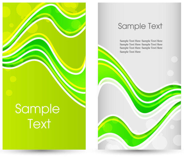 绿色卡片模板01&mdash;&mdash;矢量素材