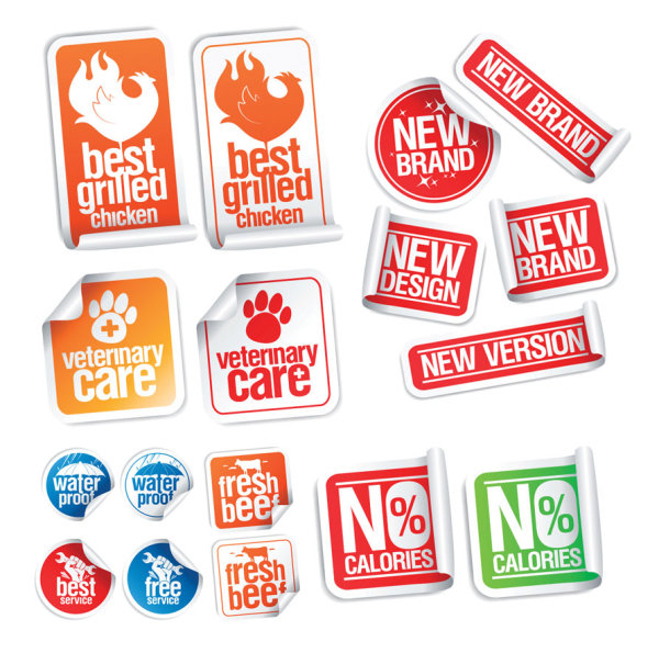 A pretty sticker label Vector