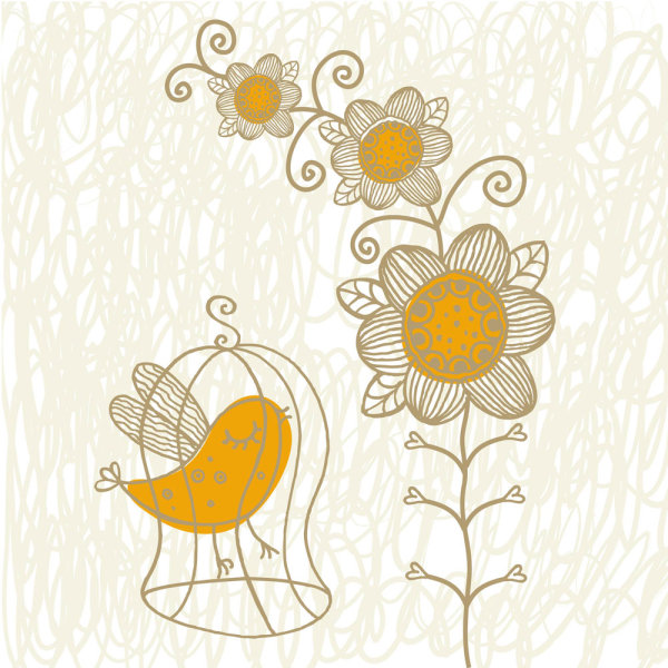 手绘卡通线稿图案04&mdash;&mdash;矢量素材