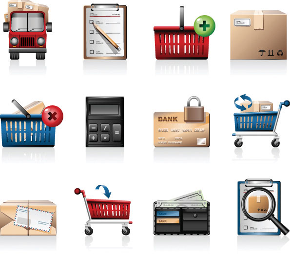 Shopping icon vector material