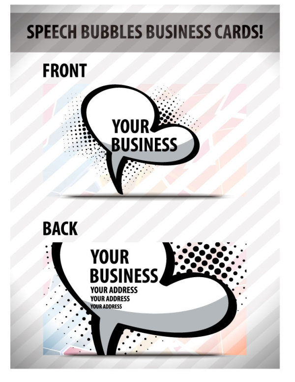 语音泡沫名片01&mdash;&mdash;矢量素材