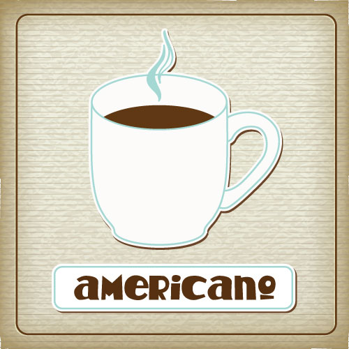 贴纸特效咖啡杯01&mdash;&mdash;矢量素材