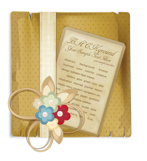 精美复古书签04&mdash;&mdash;矢量素材