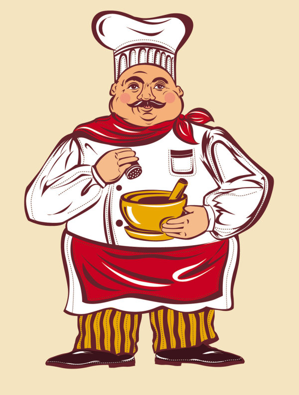 卡通人物形象厨师03&mdash;&mdash;矢量素材