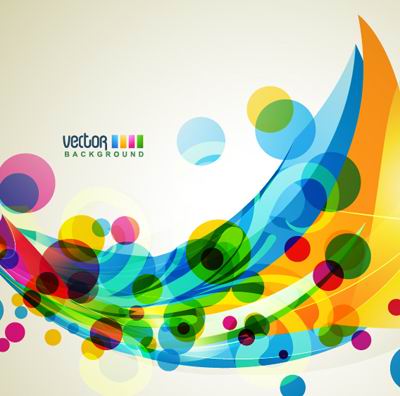 绚丽动感设计背景模板矢量素材-2