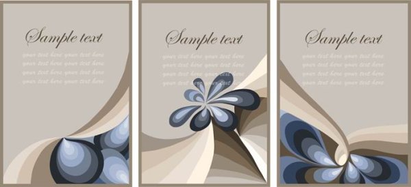 怀旧质朴纹饰背景卡片矢量素材-3