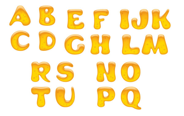 精美的英文字母&mdash;&mdash;矢量素材