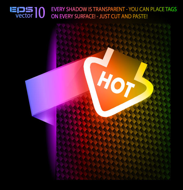 漂亮的折纸装饰图形矢量素材-3