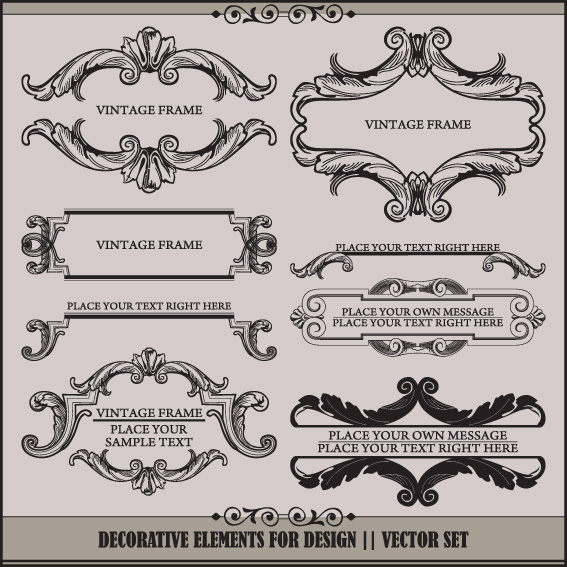 欧式花纹花环01&mdash;&mdash;矢量素材