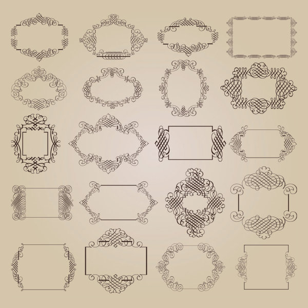 精美装饰花纹01&mdash;&mdash;矢量素材