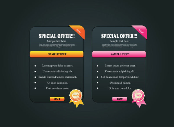 The exquisite Menu - vector material