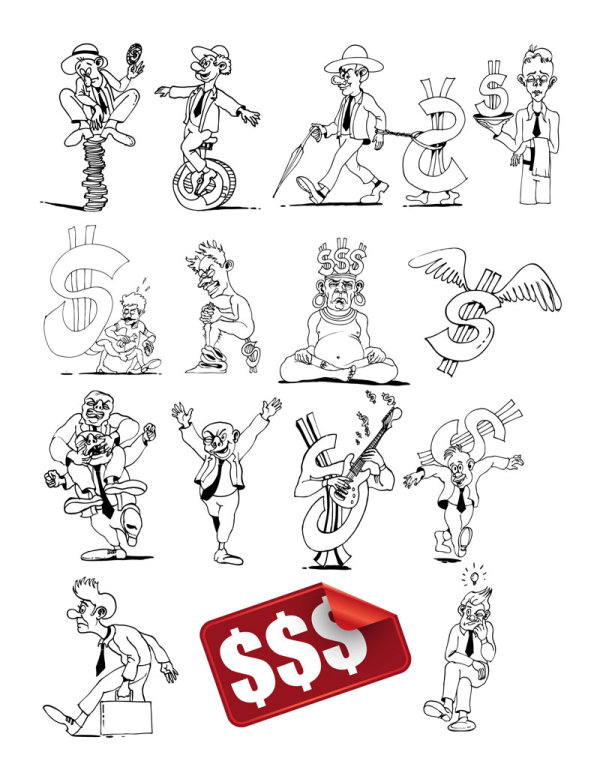 Cartoon comic 01 - vector material