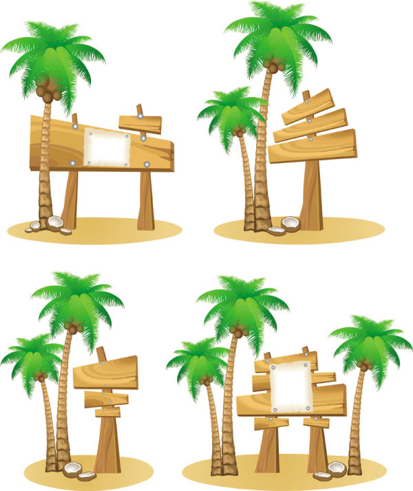 Cartoon billboard 02 - vector material