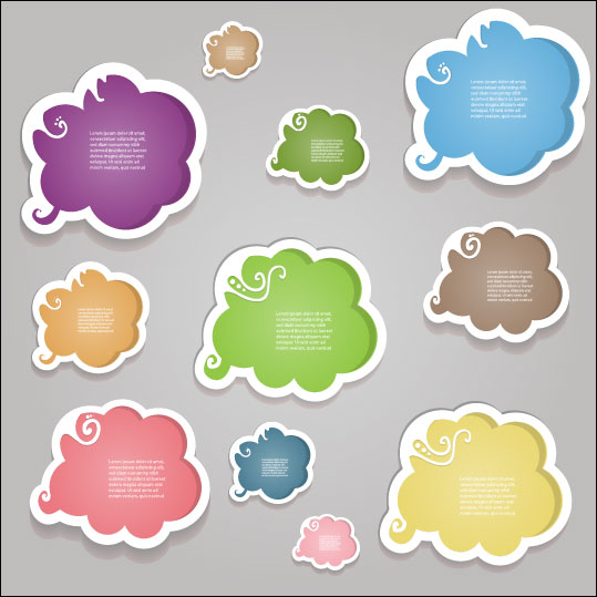 Cute label 05 - vector material