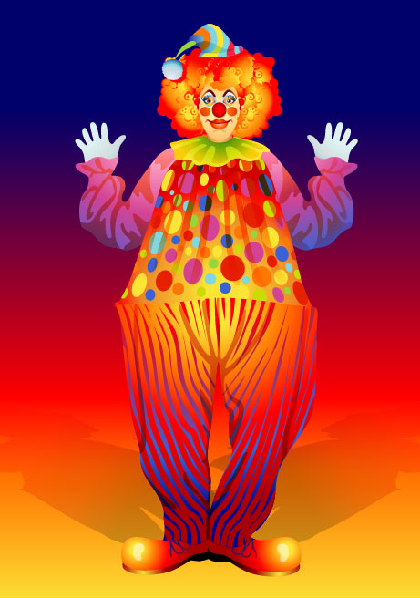 The clown illustrator 02 - vector material