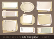 Classic retro note paper 01 - vector material