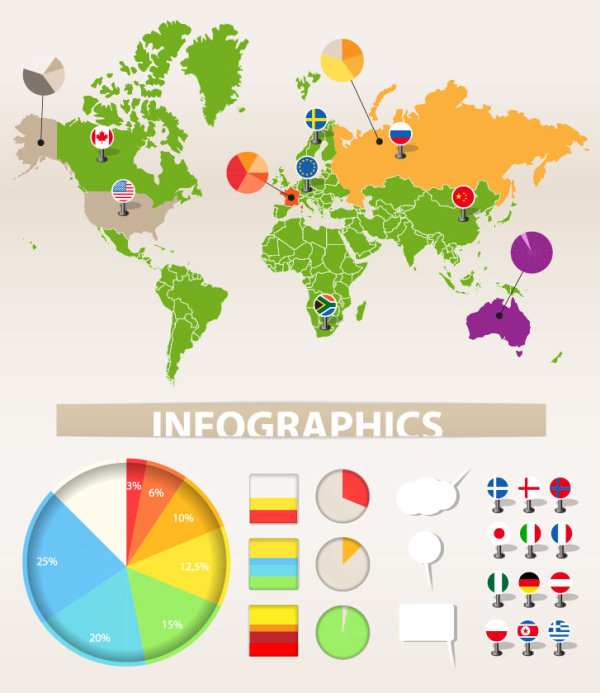 Graphical charts 02 - vector material