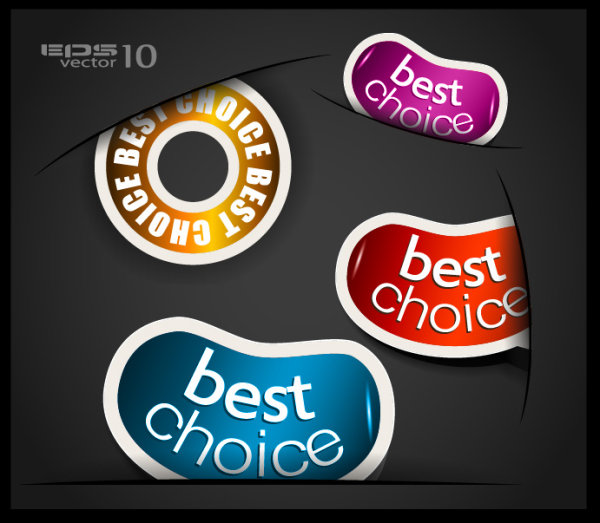 Beautifully embed tag 04 - vector material