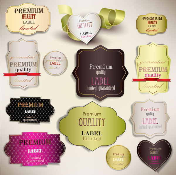 Exquisite high-end label 02 - vector material