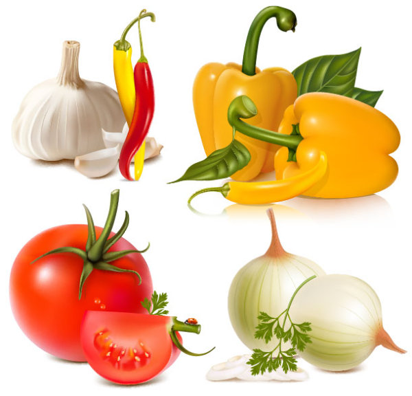 Vegetables image 01 - vector material