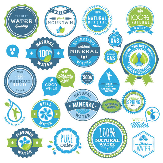 European beautifully stickers 05 - vector material