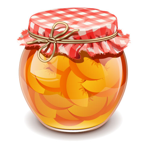 Beautifully canned fruit 04 - vector material
