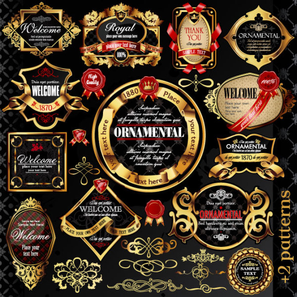 Continental Gold Label 01 - vector material