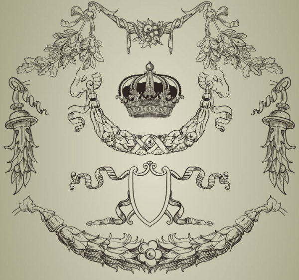 Classic retro pattern 02 - vector material