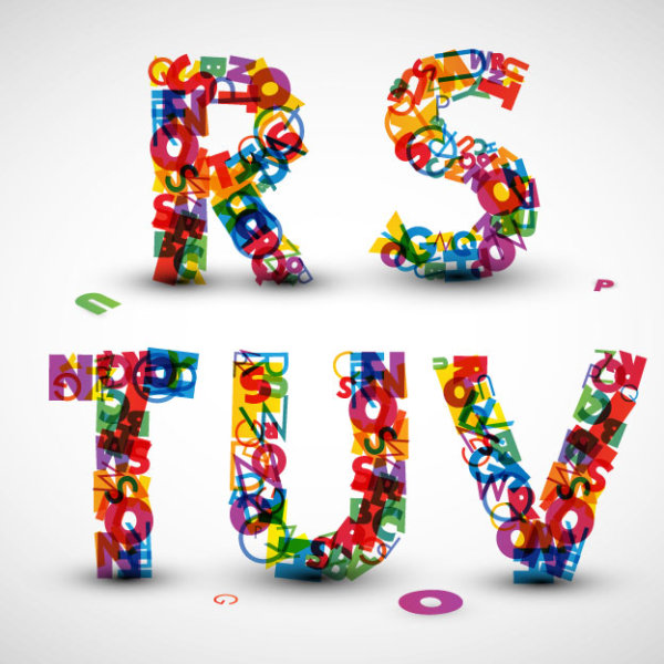 Creative Design 05 letters - vector material