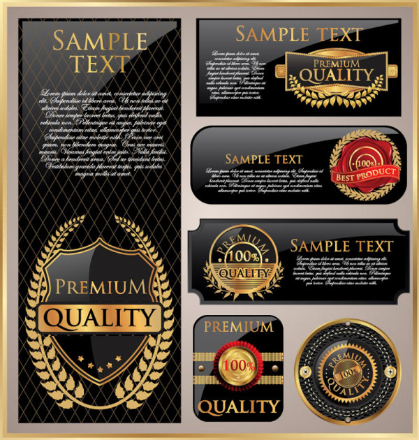 Classic Gold Label 01 - vector material