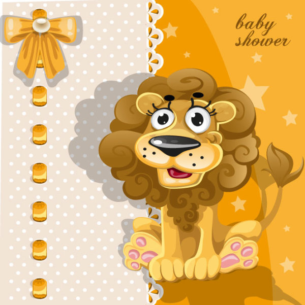 Cartoon animal card 02 - vector material