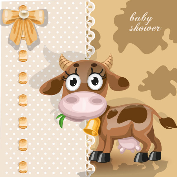 Cartoon animal card 03 - vector material