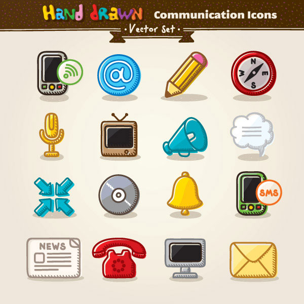 Cartoon icon vector material -5