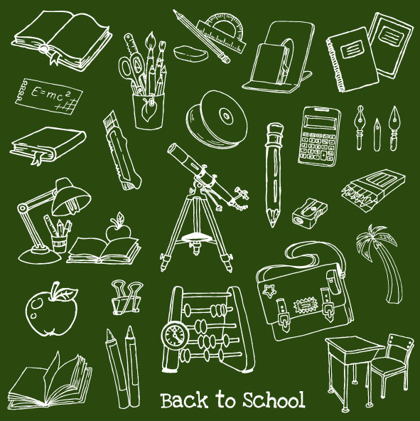 Hand-painted learning objects 02 - vector material