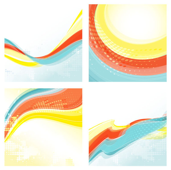 The trend of dynamic card 01 - vector material