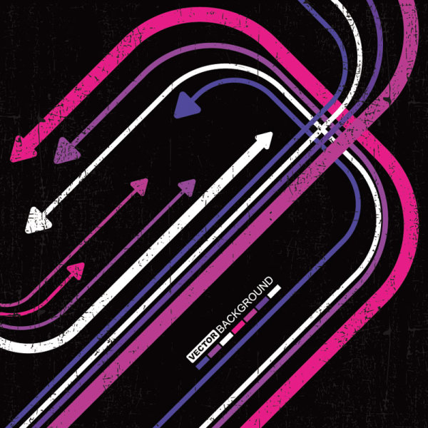 The trend of colored arrows 06 - vector material