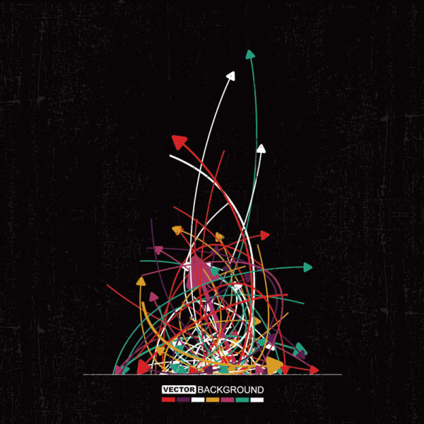 The trend of colored arrows 17 - vector material