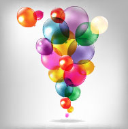 Colored balloons 03 - vector material