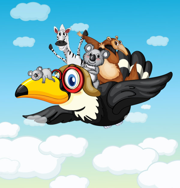 Cute cartoon background 01 - vector material