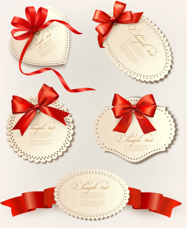 Bow label 04 - vector material